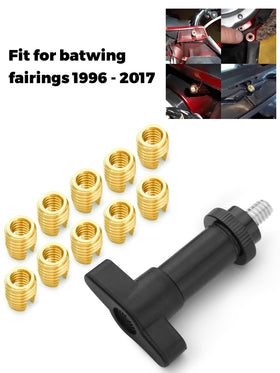 YALTIES T-handle tool engaged with insert for easy on-bike installation and control
