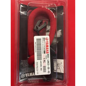 Yamaha lanyard worn on rider wrist on WaveRunner showing safety in use