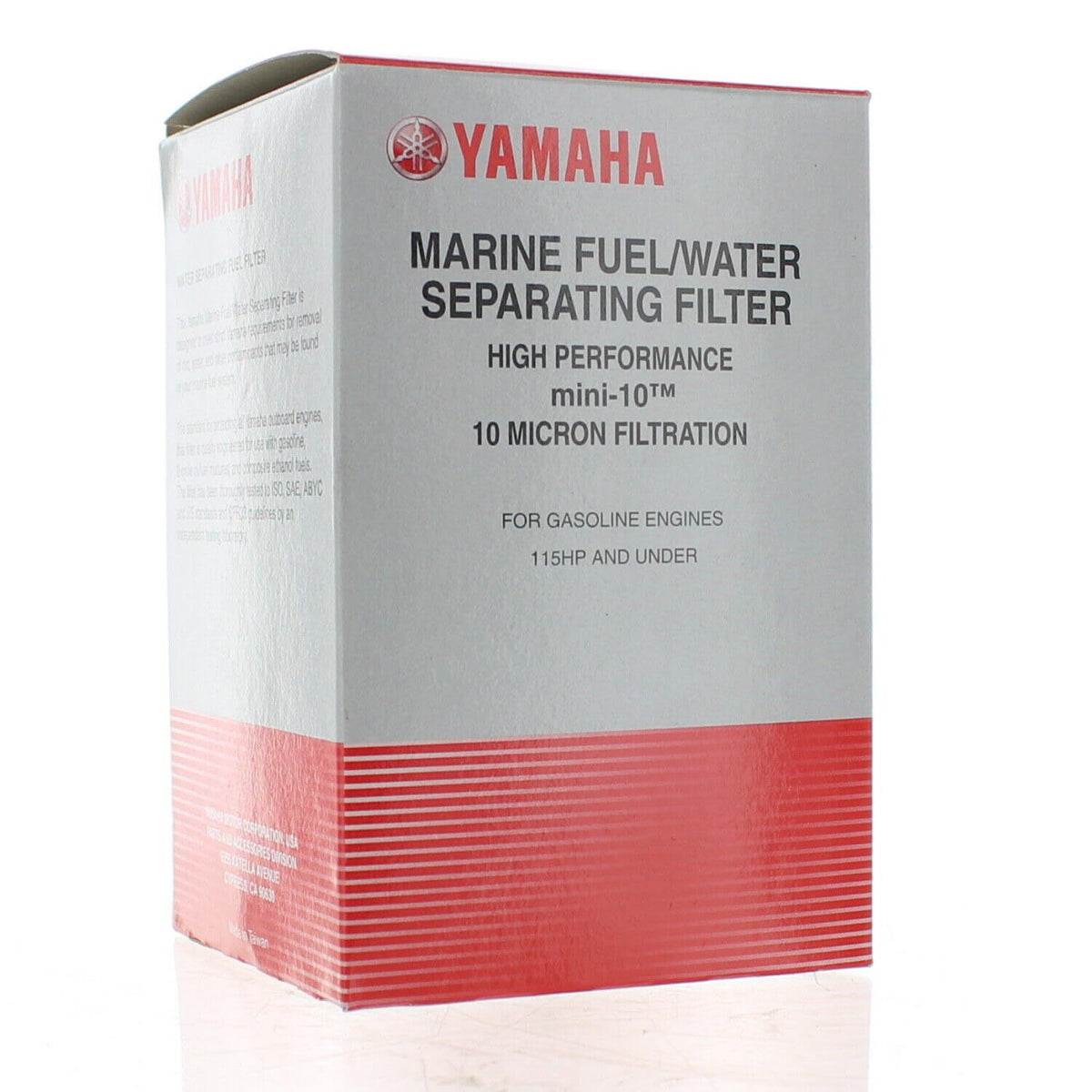 YAMAHA Mini 10 installed on an outboard illustrating correct OEM fit and leak-free seal