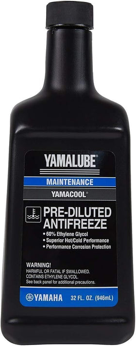 YAMAHA Yamalube 1 quart front label showing OEM coolant benefits
