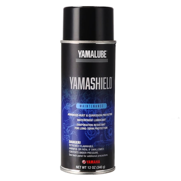 YAMAHA Yamalube spray can front view showing label and protective benefit