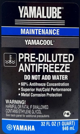 YAMAHA Yamalube being poured into engine coolant reservoir during refill