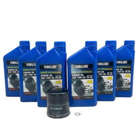 YAMAHA oil change kit front packaging showing OEM quality and clear fitment info