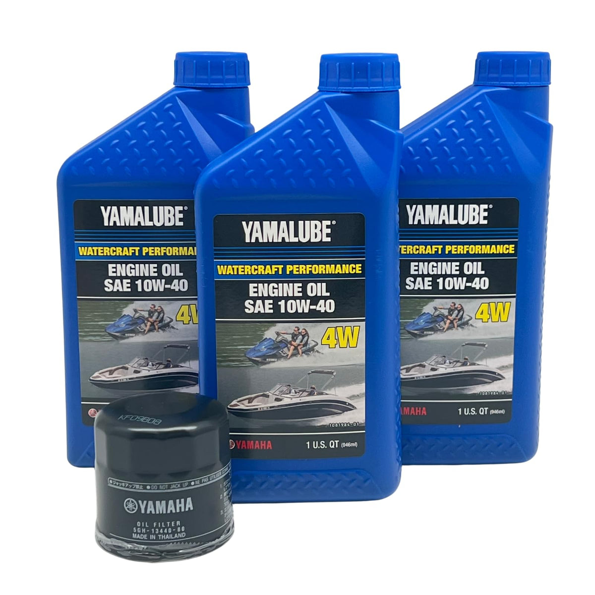 Yamaha Yamalube kit front packaging showing contents and OEM label for correct fit