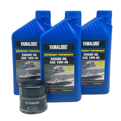 Yamaha Yamalube kit front packaging showing contents and OEM label for correct fit