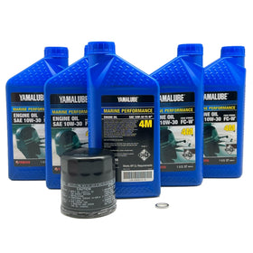 Yamaha Yamalube 10W-30 oil bottle label close-up showing correct marine viscosity