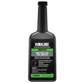 YAMAHA Yamalube front packaging shows clear label and dosing, protects fuel system