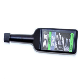 YAMAHA Yamalube pouring into fuel tank shows easy application and protection