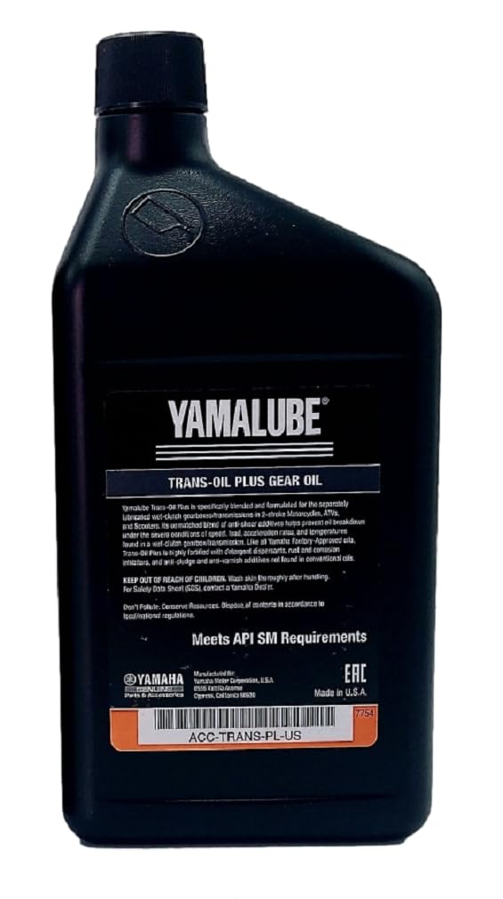 Yamaha Yamalube being poured into a two-stroke gearbox for reliable shifting