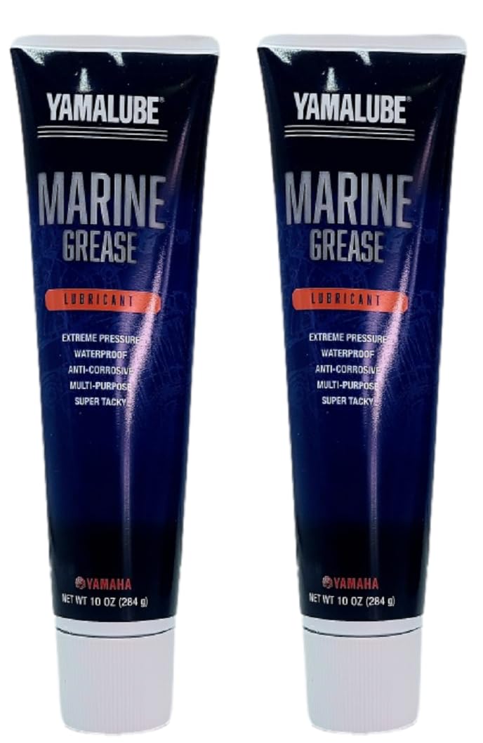 YAMAHA Yamalube tube front view showing label and durable water resistance