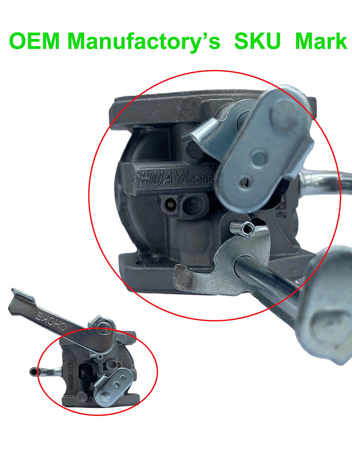 YAMAKATO carburetor next to ruler showing scale to confirm fit for 79–99cc engines