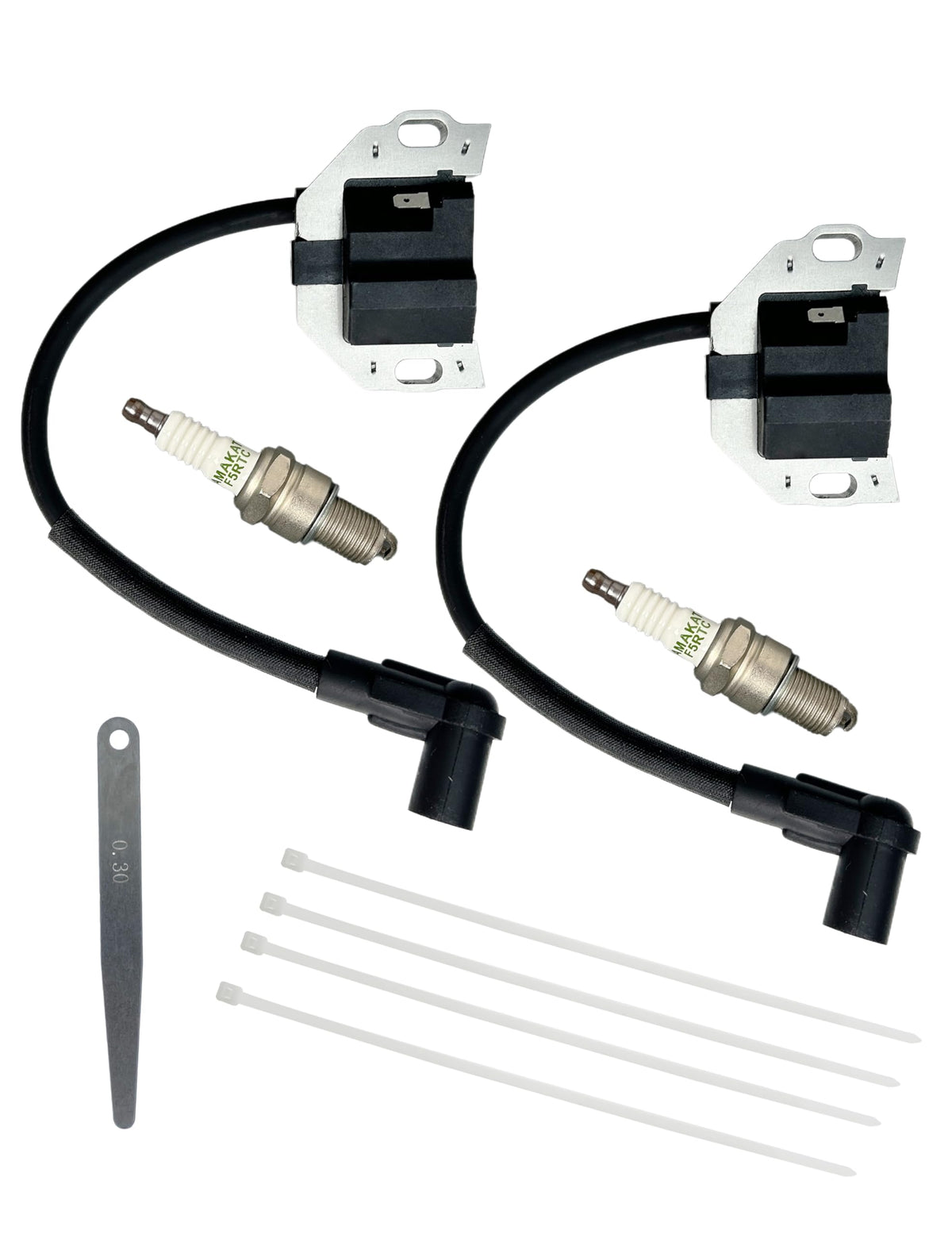 YAMAKATO front packaging showing two ignition coils and included plugs, clear fitment benefit