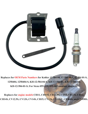 YAMAKATO coil kit with supplied spark plug and feeler gauge for accurate gap setup