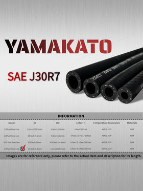 YAMAKATO hose laid out with ten supplied clamps for multiple secure connections