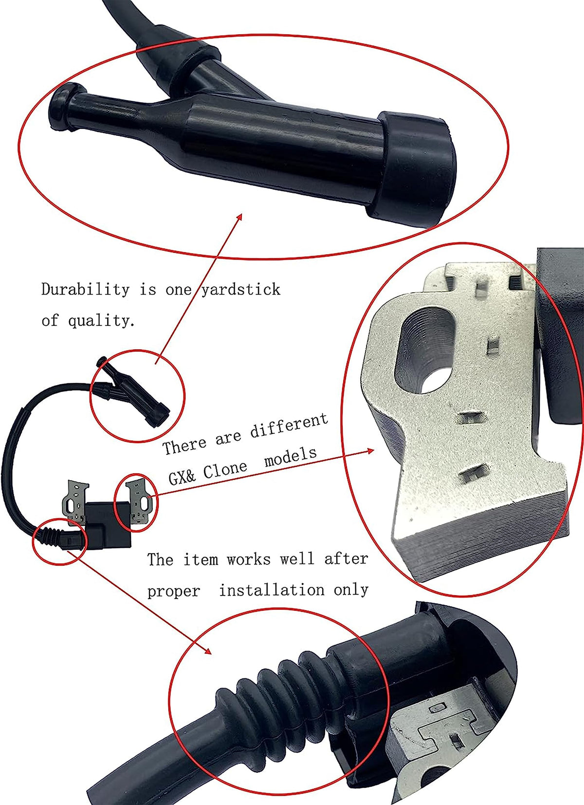 YAMAKATO close-up of 4-pin connector illustrating secure OEM-compatible electrical connection