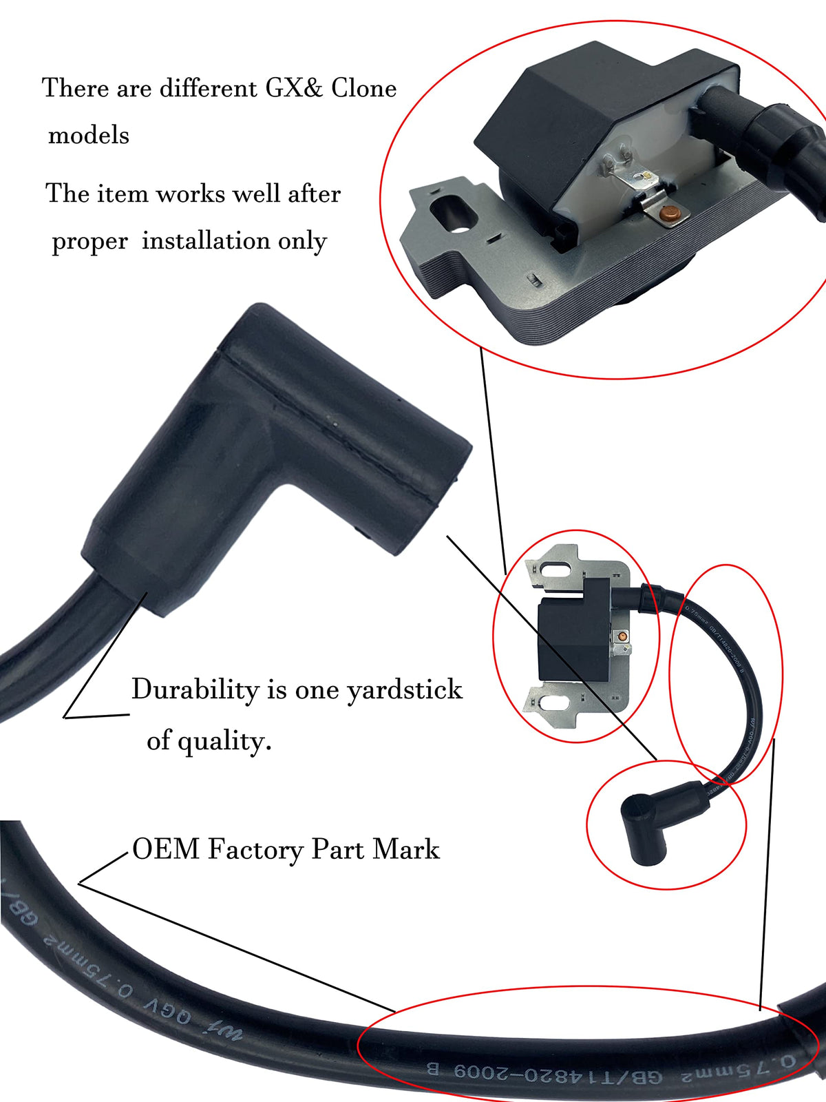 YAMAKATO coil spark plug boot connection ensuring secure electrical transfer