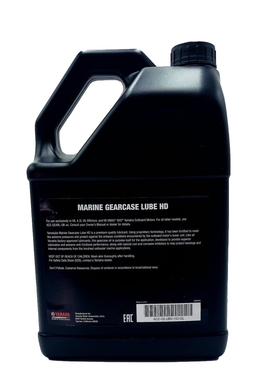 YAMAHA yamalube being poured into lower unit demonstrating clean application