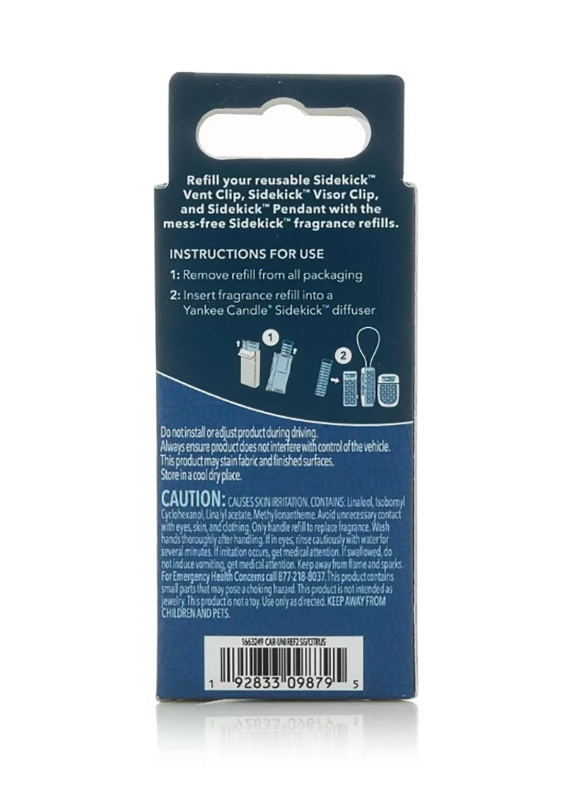 Yankee Candle refill close-up demonstrating cartridge detail and easy click-in benefit