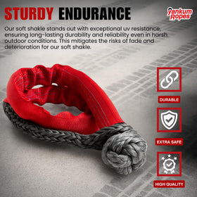 Yankum Ropes red chafe sleeve detail protecting rope from abrasion benefit