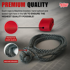 Yankum Ropes floating soft shackle on water showing corrosion resistance and buoyancy