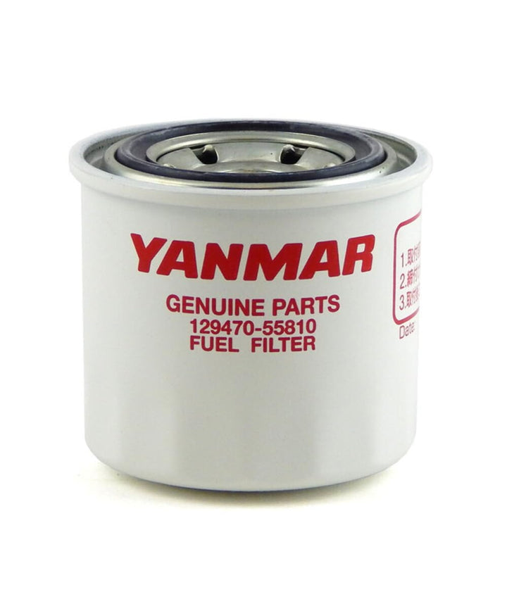 YANMAR fuel filter front view showing part number and correct fit