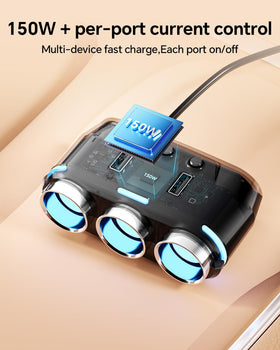 YANTU individual power switches and indicator LEDs for selective control