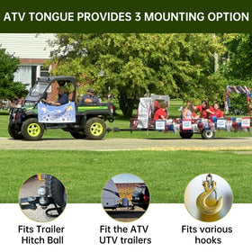 Yantuo installed on ATV tongue demonstrating easy bolt-on setup and compatibility