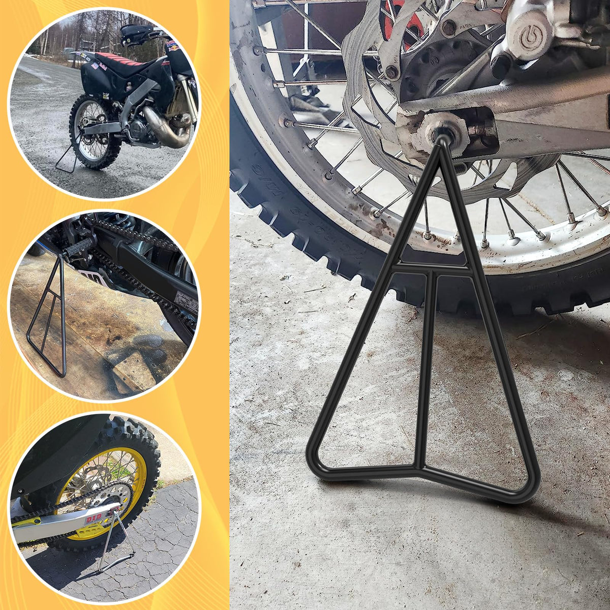 Yantuo stand axle hook detail showing secure fit and easy attachment benefit