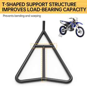 Yantuo stand side profile demonstrating tilt angle for secure parking benefit