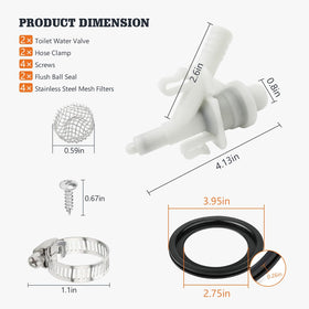 YAOAWE stainless mesh filters with clamps and screws for cleaner flow