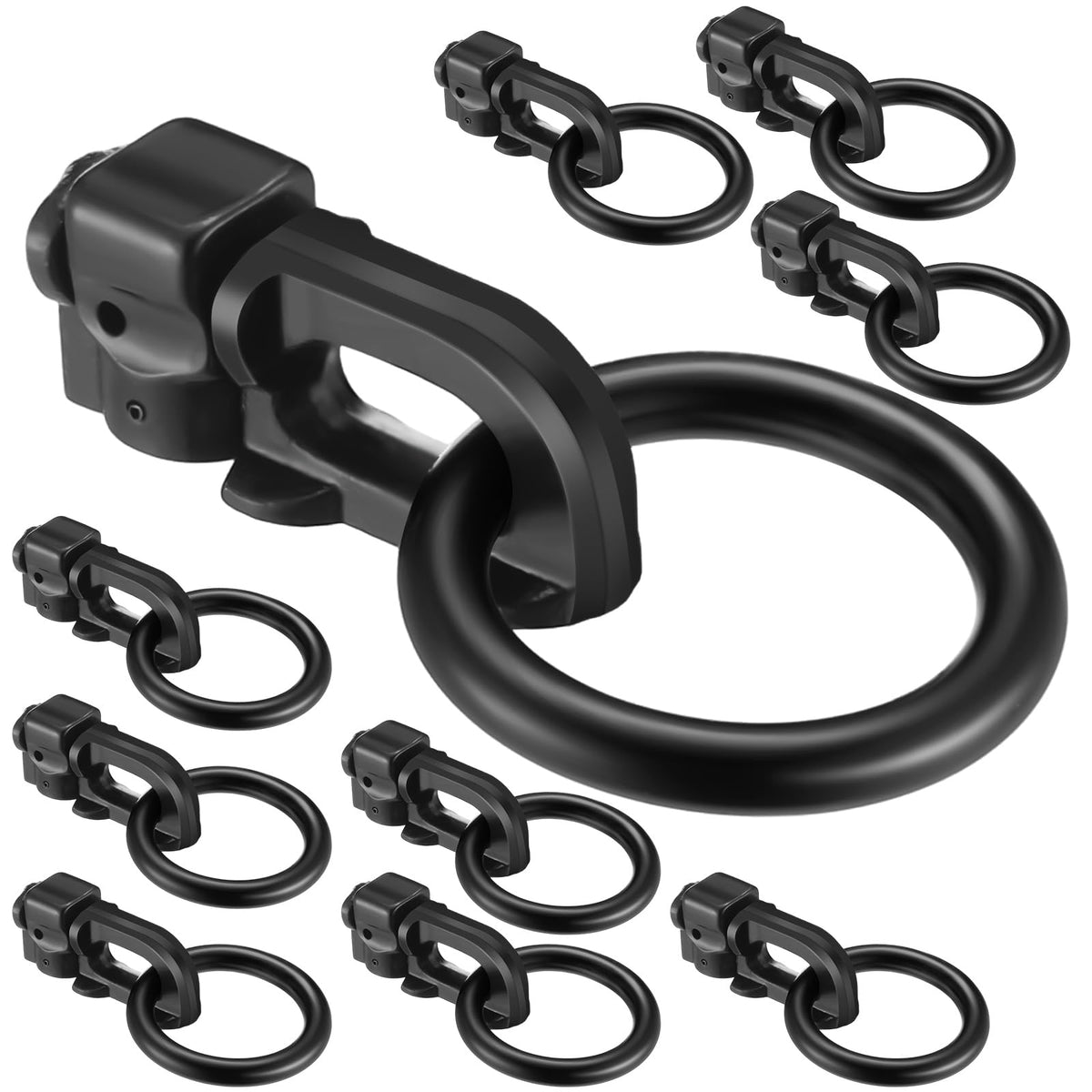 Yaocom front packaging showing ten L-track O-ring fittings and brand benefit
