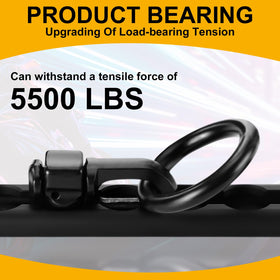 Yaocom installed in truck bed L-track securing straps for safer cargo benefit