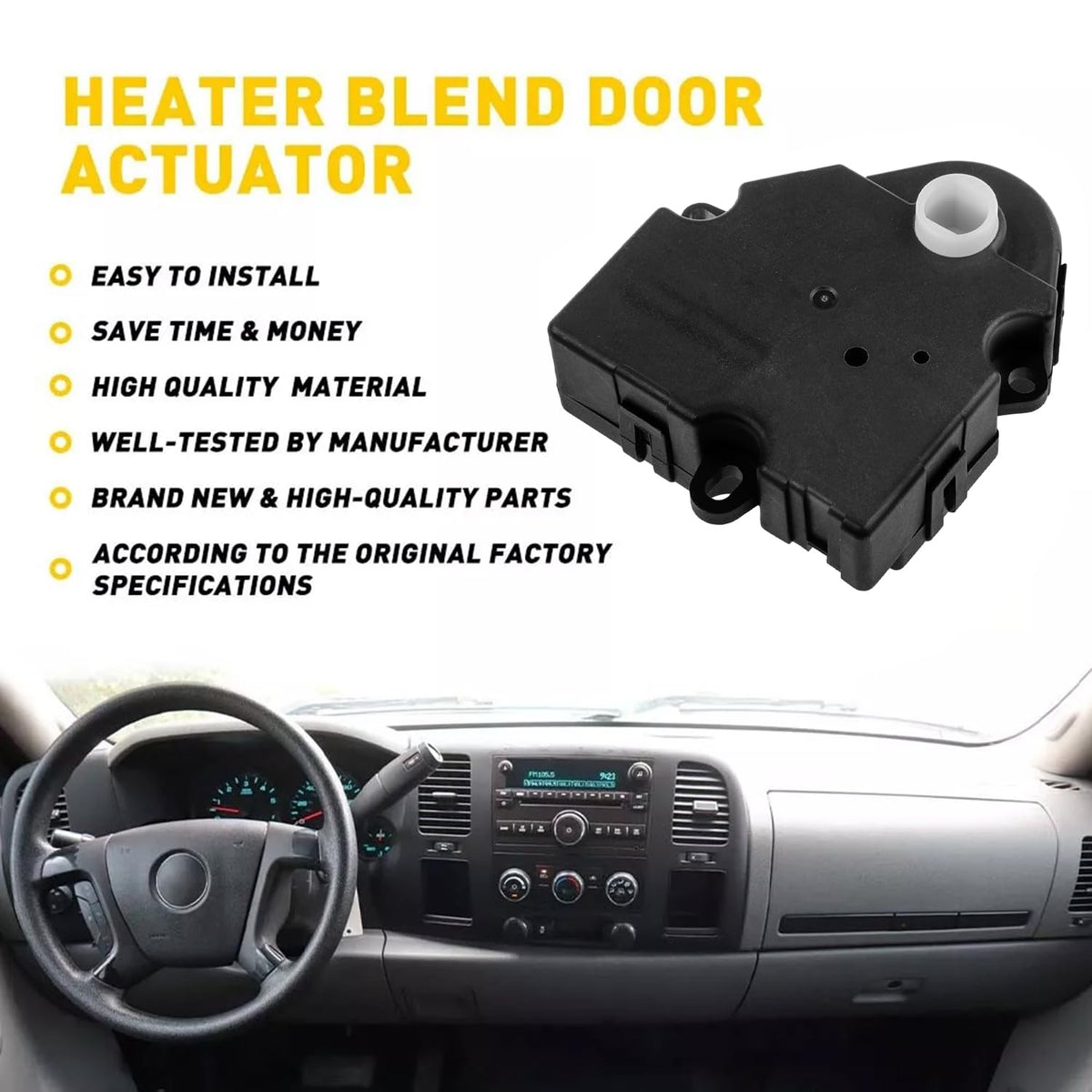 YAOPEI actuator in a truck dashboard environment improving cabin comfort