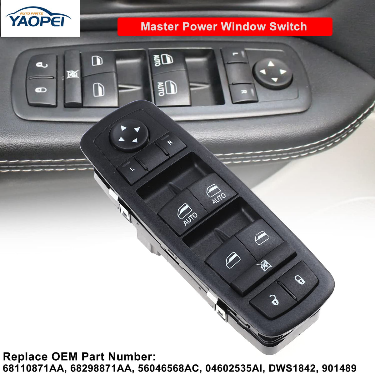 YAOPEI textured button close-up showing durable controls benefit