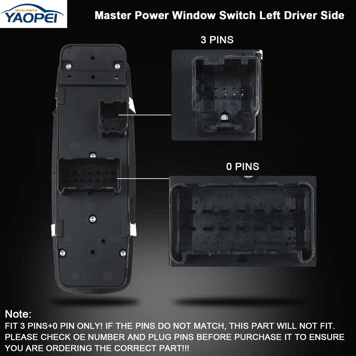 YAOPEI switch lit with blue illumination for improved nighttime visibility benefit