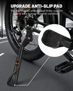 YAORISE installed on bike left side improving parking stability