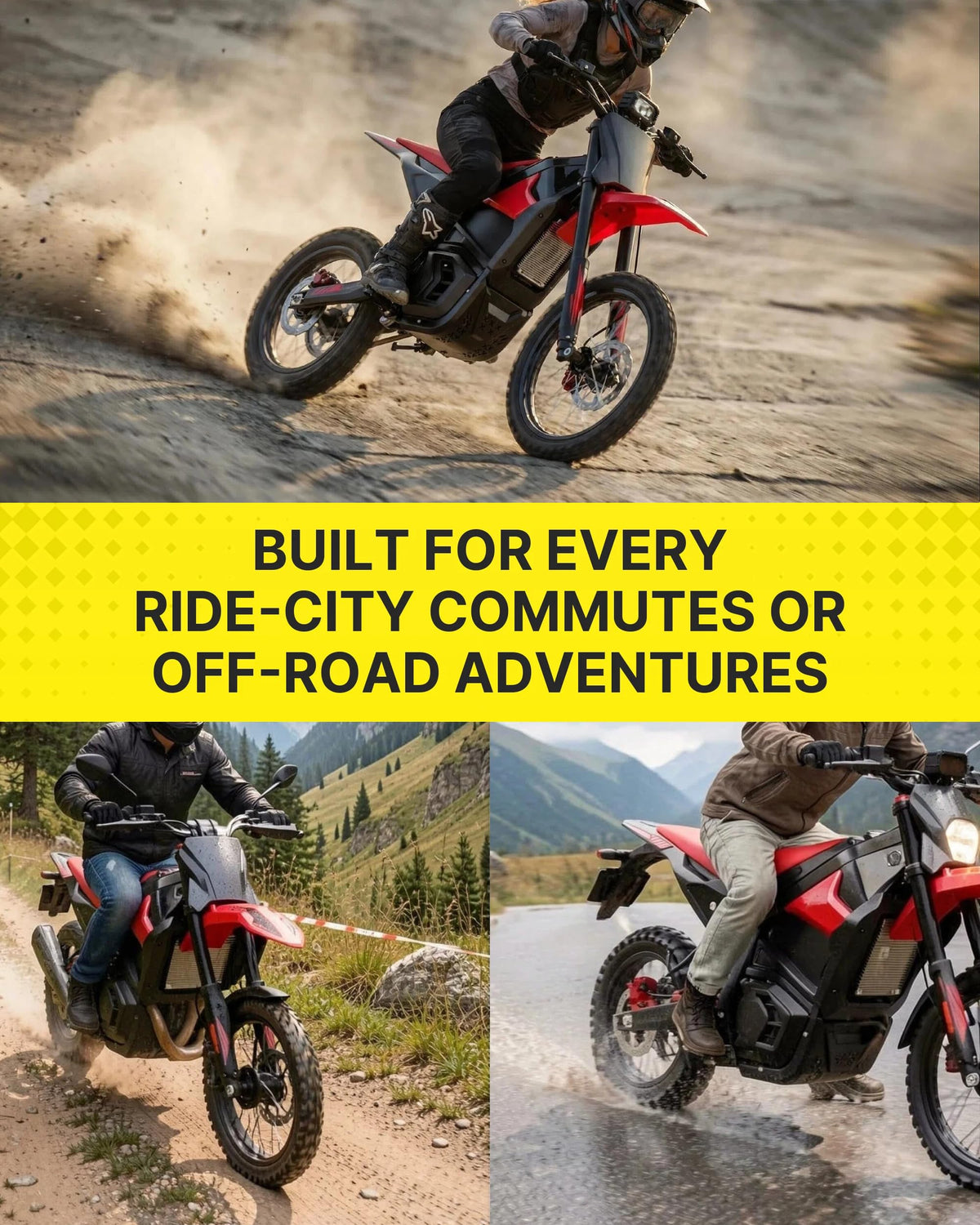 YAORISE on an off-road bike in nature showcasing reliable performance during trail rides