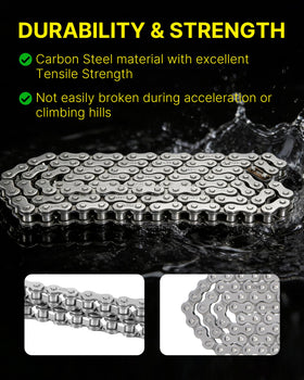 YAORISE chain texture showing rust-resistant coating for longer life