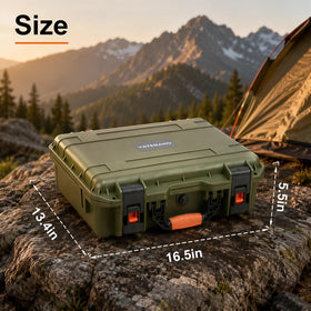 YATERANO open case showing precision-cut foam layout for accessories