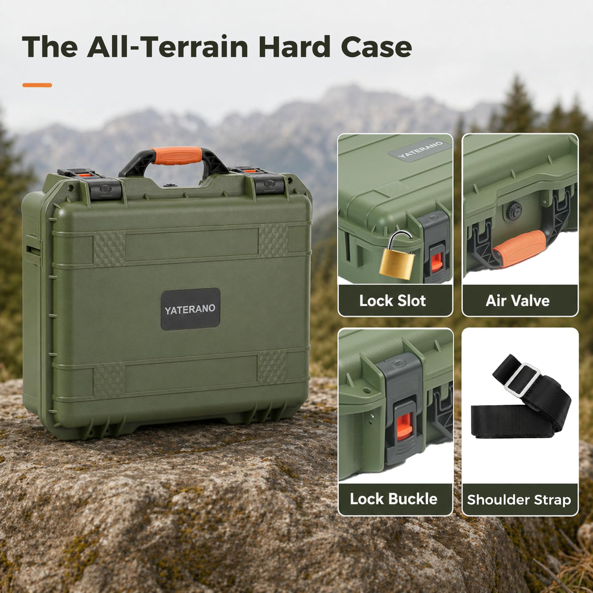 YATERANO waterproof zipper seal protecting contents from rain