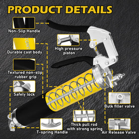 YATOINTO double-handle nozzle detail for controlled pressure and easier pumping