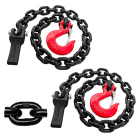 YATOINTO front view of 36-inch Grade 80 chains showing durable pack and benefit of ready-to-use strength