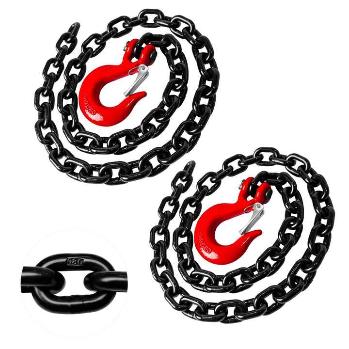 YATOINTO front view of 2-pack Grade 80 chains showing professional finish and durability