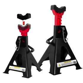 YATOINTO front view of two jack stands showing sturdy support and capacity