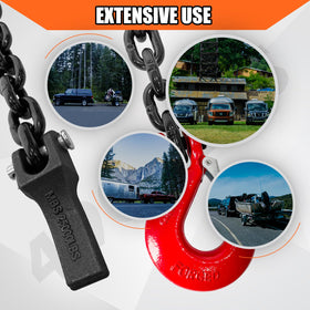 YATOINTO lifestyle shot of truck towing trailer conveying confidence and heavy-duty reliability