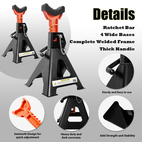 YATOINTO serrated ratchet bar detail for secure multi-height locking
