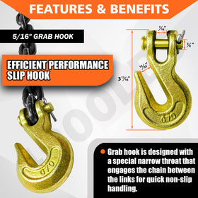 YATOINTO slip hook close-up demonstrating secure cinching benefit