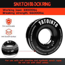 YATOINTO snatch block detail showing solid steel construction and pulley