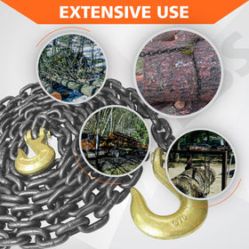 YATOINTO chain in use on trailer showing secure towing advantage