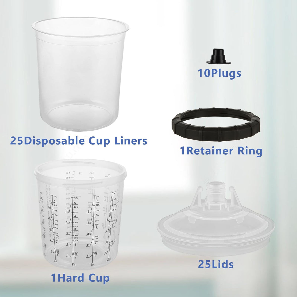 YAYODS lid close-up with 125-micron strainer preventing spray tip clogs